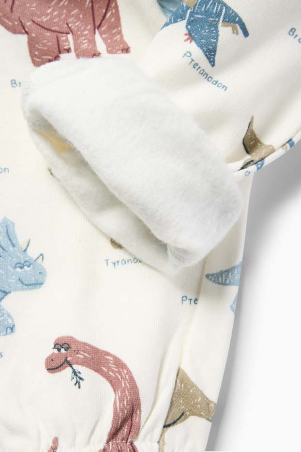 Bebeluși - băieți - Multipack 3 perechi - dinozauri - pantaloni de trening bebeluși - albastru / bej