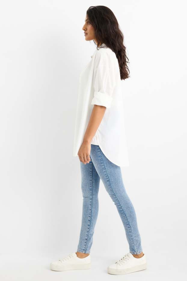 Femei - Jegging jeans - talie medie - denim-albastru deschis