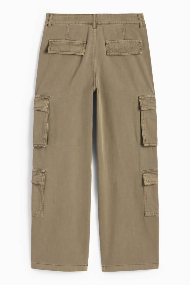 Copii - Fete - Pantaloni cargo - kaki