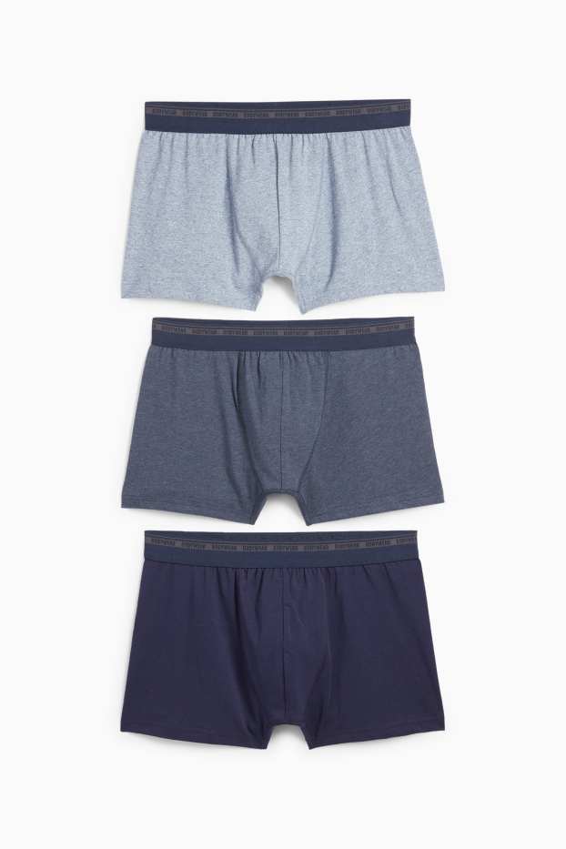 Men - Multipack of 3 - trunks - dark blue
