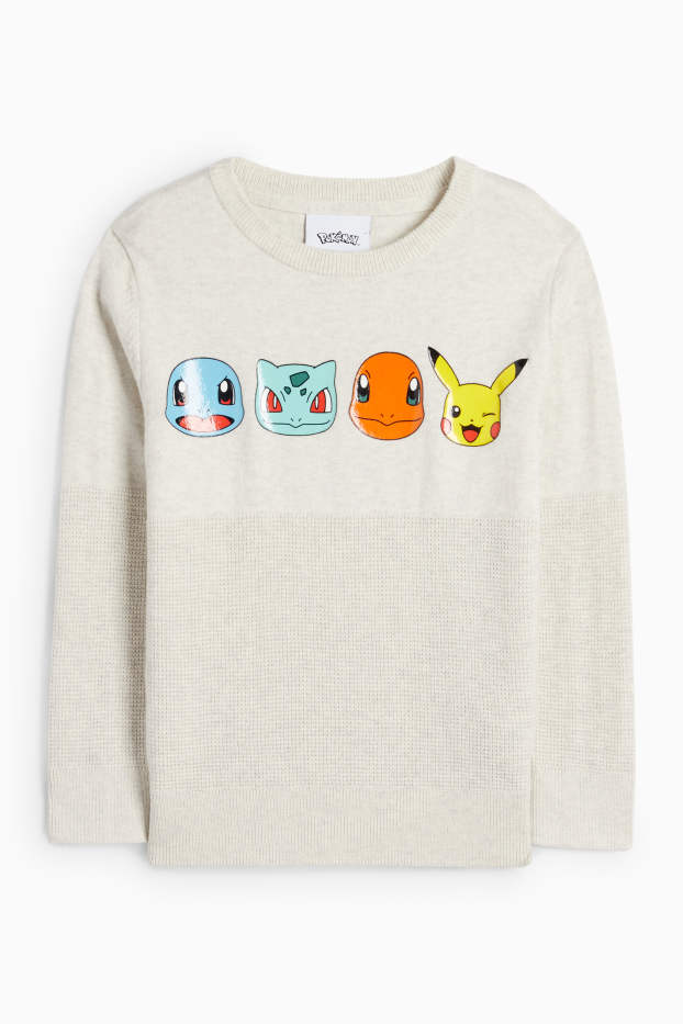 Copii - Băieți - Pokémon - pulover - bej deschis