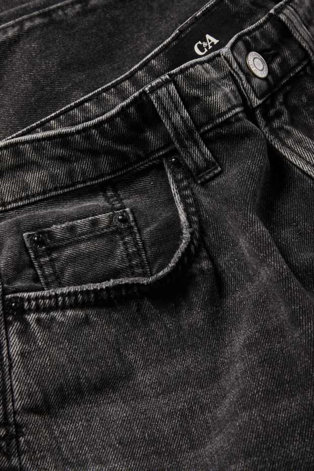Dámské - Barrel jeans - high waist - džíny - tmavošedé
