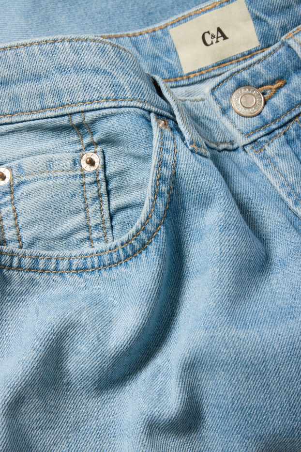 Femei - Barrel jeans - talie înaltă - denim-albastru deschis