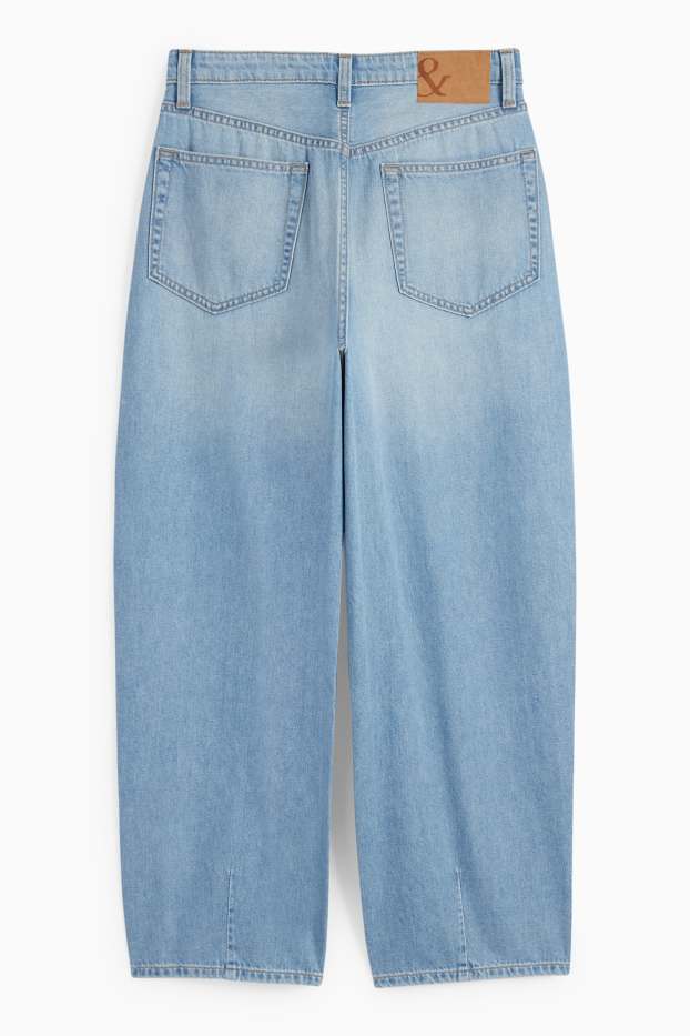 Femei - Barrel jeans - talie înaltă - denim-albastru deschis