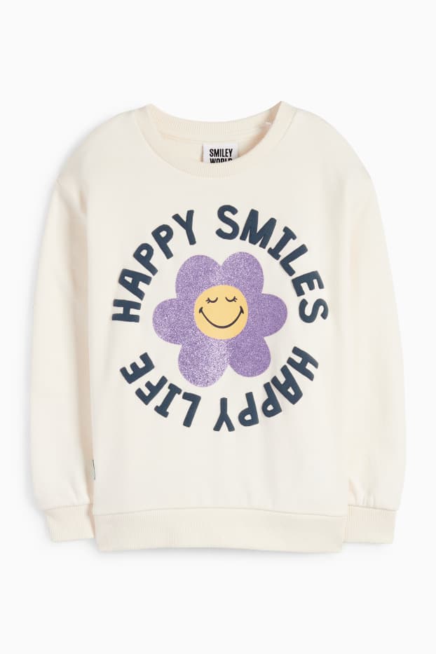 Children Girls - SmileyWorld® - sweatshirt - cremewhite
