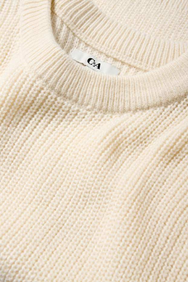 Women - Jumper - ribbed - cremewhite