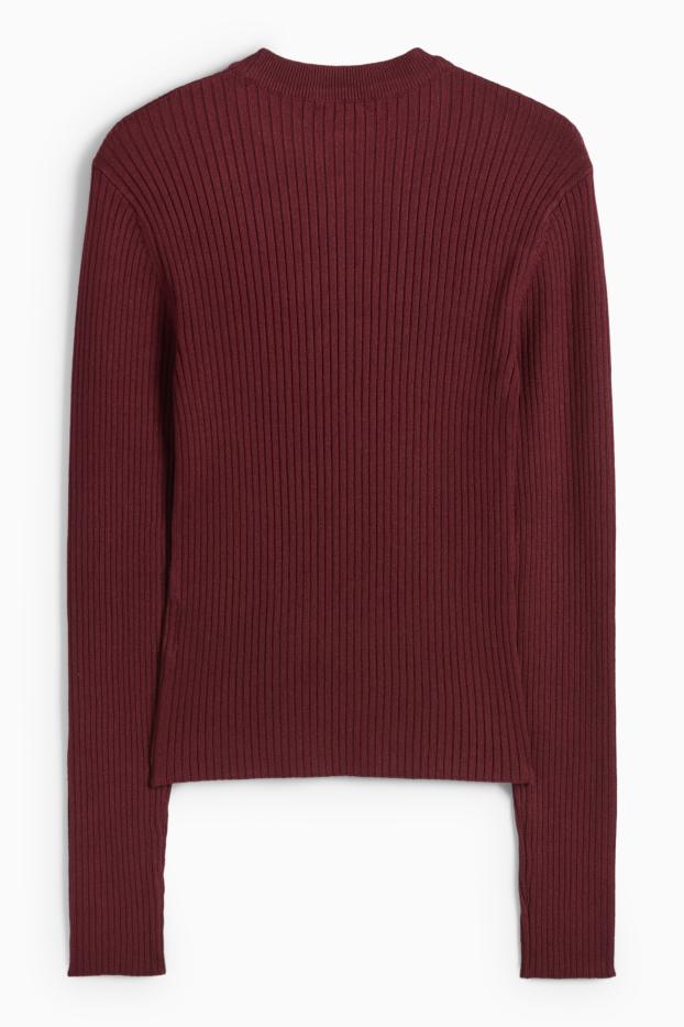 Femei - Pulover - reiat - bordo