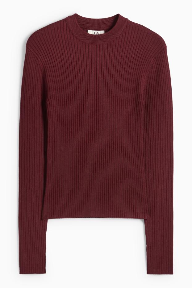 Femei - Pulover - reiat - bordo