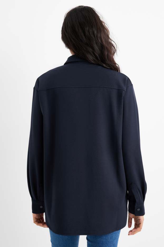 Damen - Hemdbluse - dunkelblau