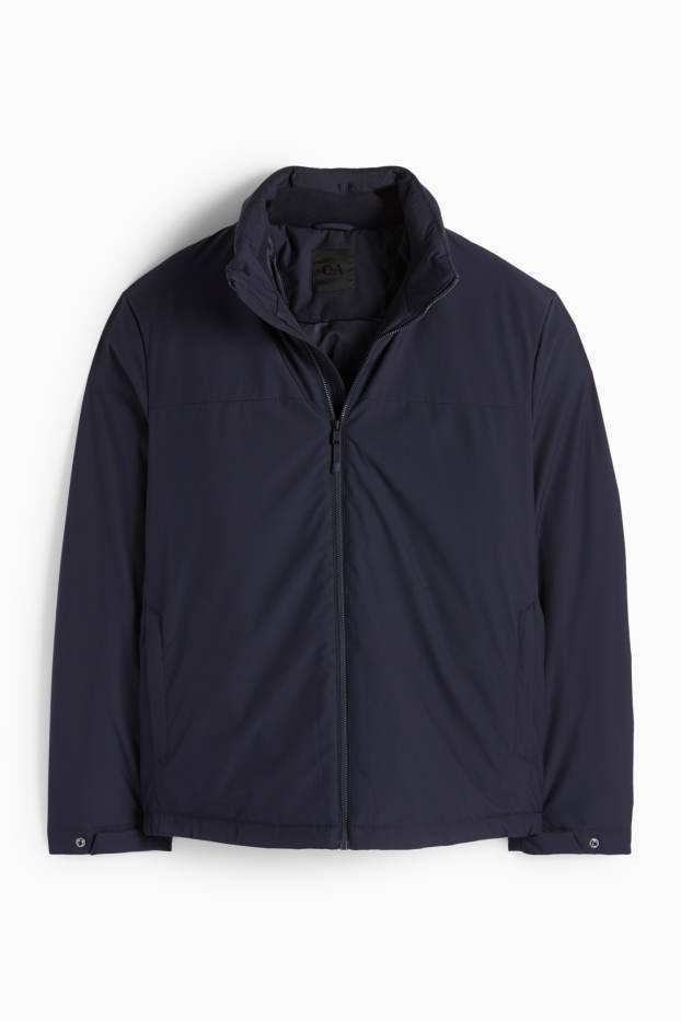 Herren - Jacke mit Kapuze - gefüttert - dunkelblau