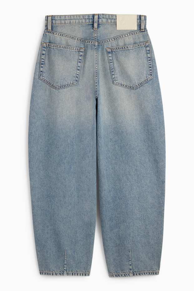Femei - Barrel jeans - talie înaltă - denim-albastru deschis