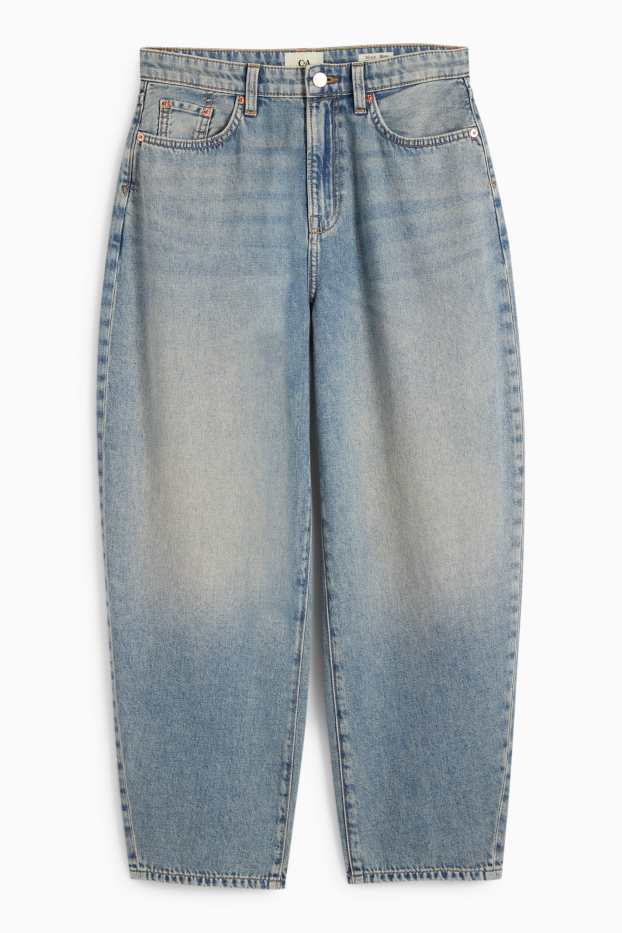 Femei - Barrel jeans - talie înaltă - denim-albastru deschis