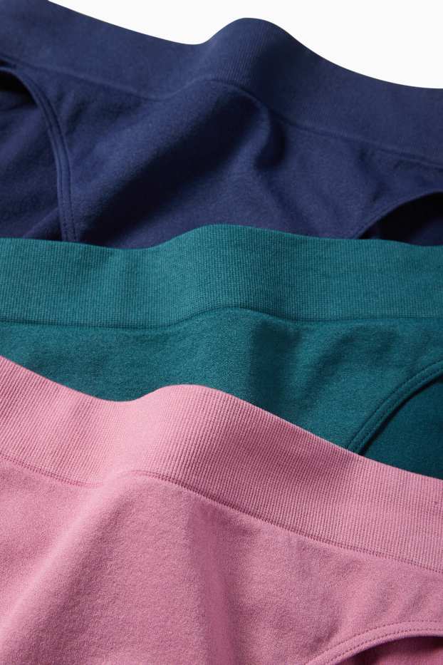 Dámské - Multipack 3 ks - kalhotky - bezešvé - tmavomodrá