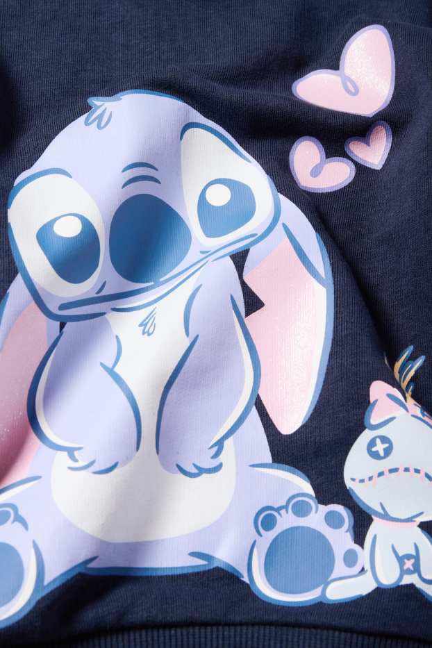 Copii - Fete - Lilo & Stitch - bluză de molton - albastru închis