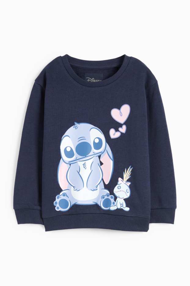 Copii - Fete - Lilo & Stitch - bluză de molton - albastru închis