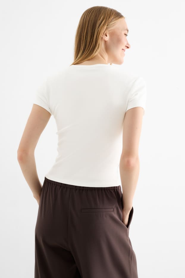 Femei - Tricou - slim fit - alb