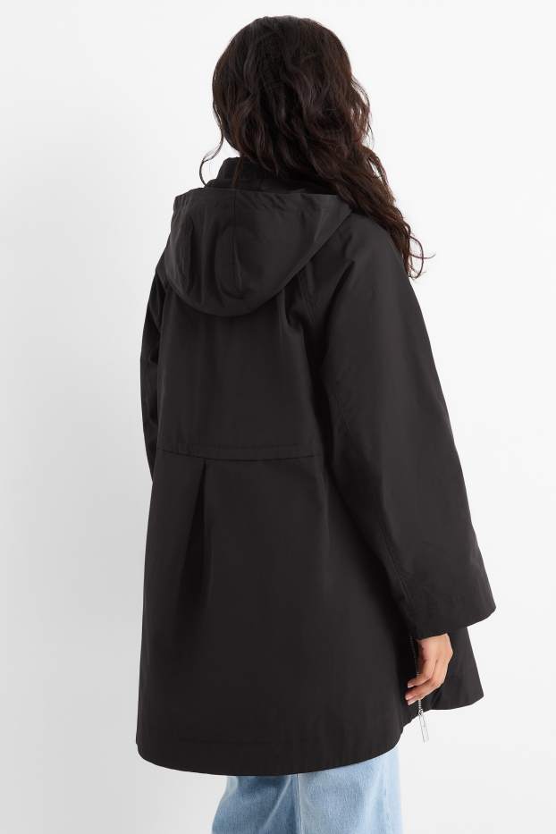 Femei - Parka cu glugă - negru
