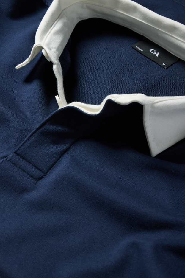 Bărbați - Tricou polo - regular fit - albastru închis