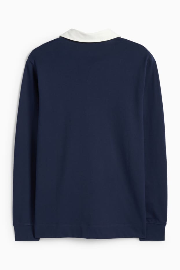 Bărbați - Tricou polo - regular fit - albastru închis