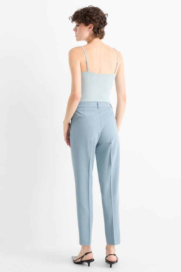 Femei - Pantaloni office - talie medie - slim fit - albastru deschis