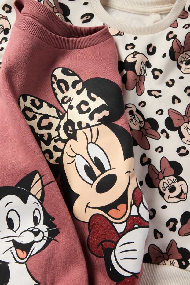 Copii - Fete - Multipack 2 buc. - Minnie Mouse - bluză de molton - roz închis