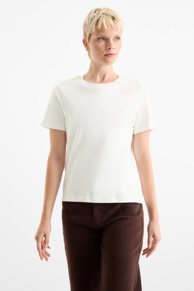 Femei - Tricou - slim fit - alb
