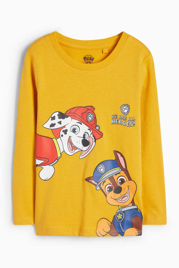 Copii - Băieți - Patrula cățelușilor - Chase, Marshall - tricou cu mânecă lungă - galben