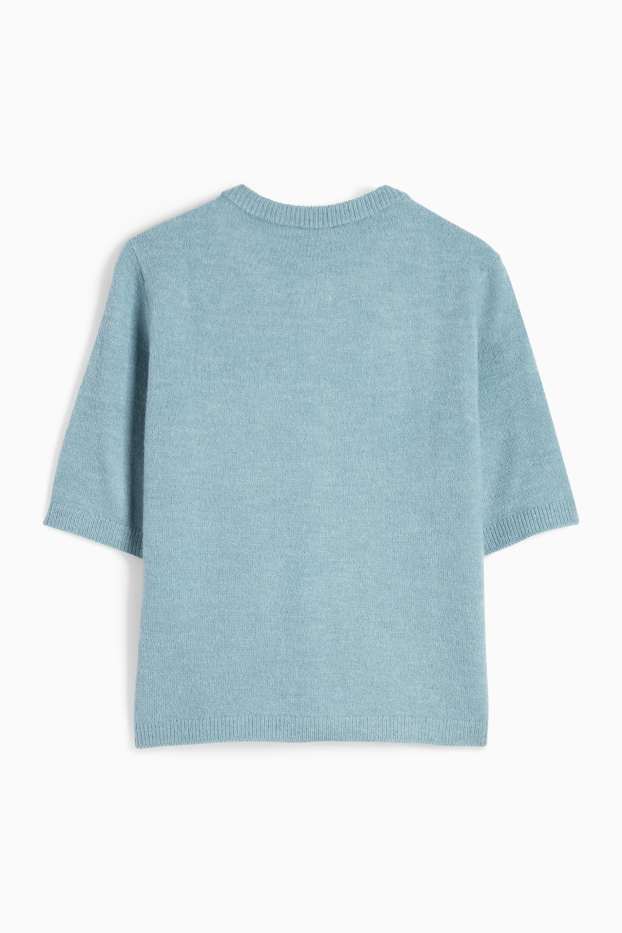 Femei - Cardigan tricotat - albastru deschis