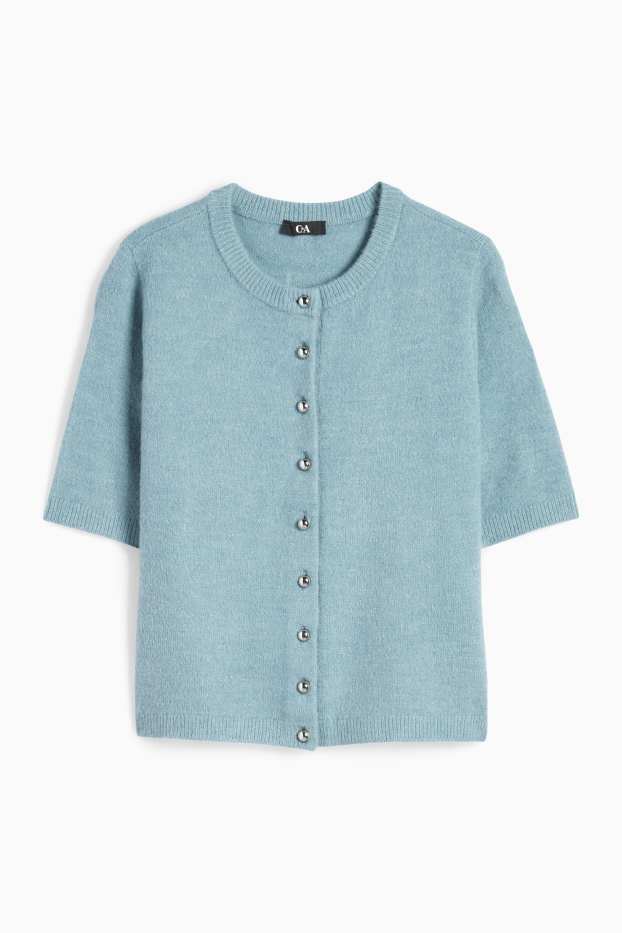 Femei - Cardigan tricotat - albastru deschis