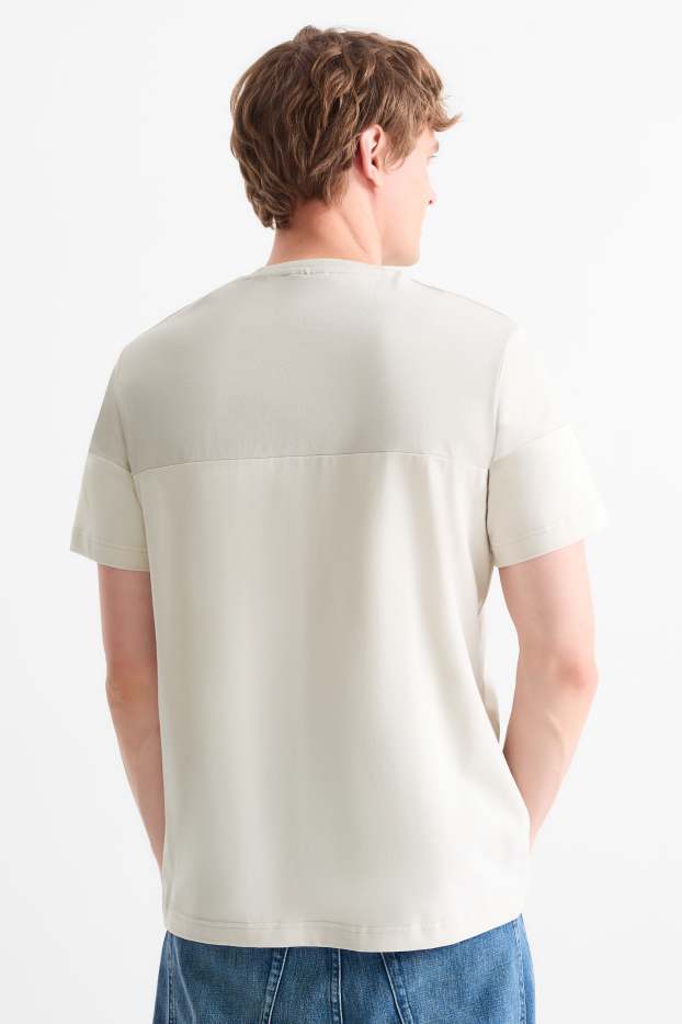 Uomo - T-shirt - regular fit - beige