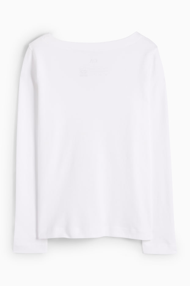 Dames - Longsleeve - regular fit - wit