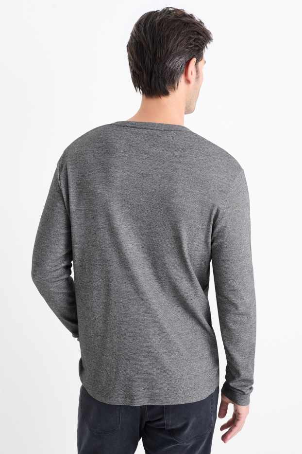 Bărbați - Tricou cu mânecă lungă - gri