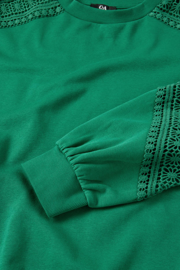 Femei - Bluză de molton - verde