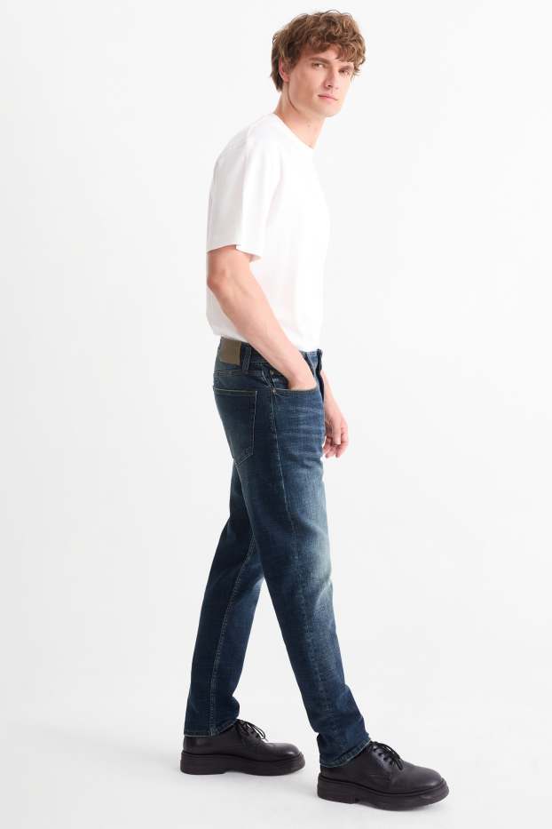 Bărbați - Slim Tapered Jeans - LYCRA® - denim-albastru închis