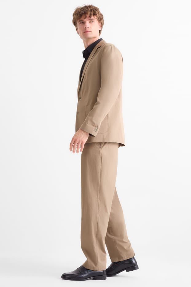 Bărbați - Pantaloni modulari - regular fit - maro deschis