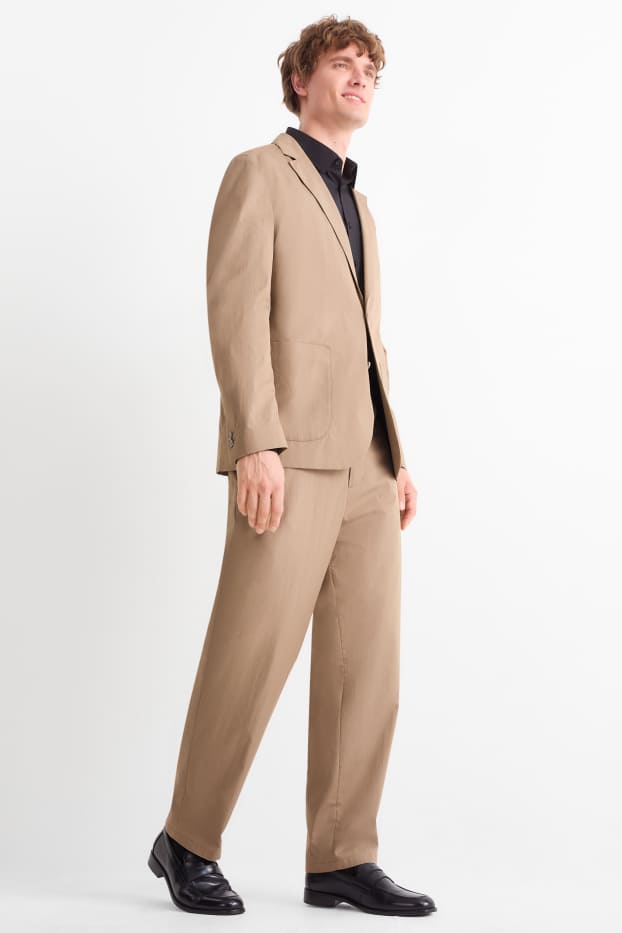 Bărbați - Pantaloni modulari - regular fit - maro deschis