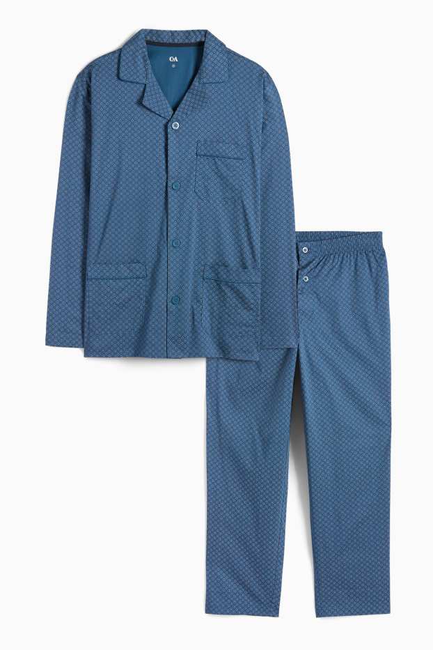 Men - Pyjamas - patterned - dark blue