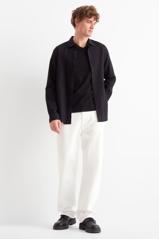 Bărbați - Relaxed jeans - alb