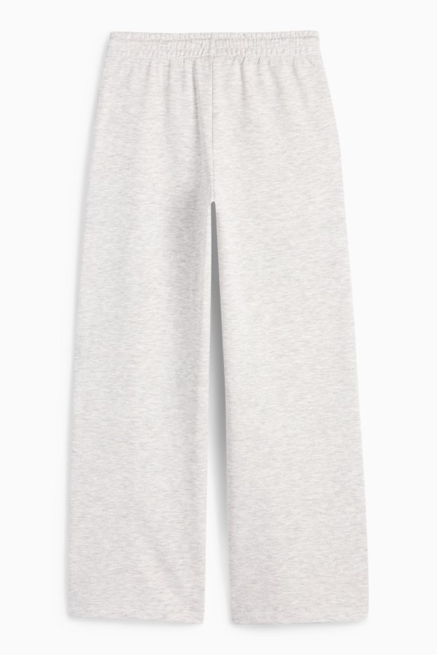 Copii - Fete - Pantaloni de trening - gri deschis melanj