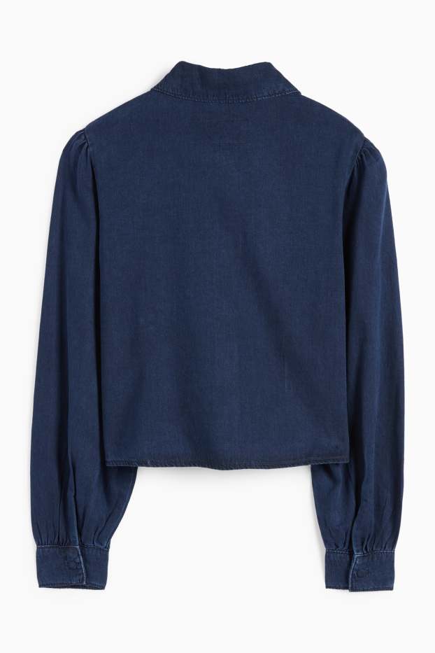 Femei - Bluză din denim - denim-albastru închis