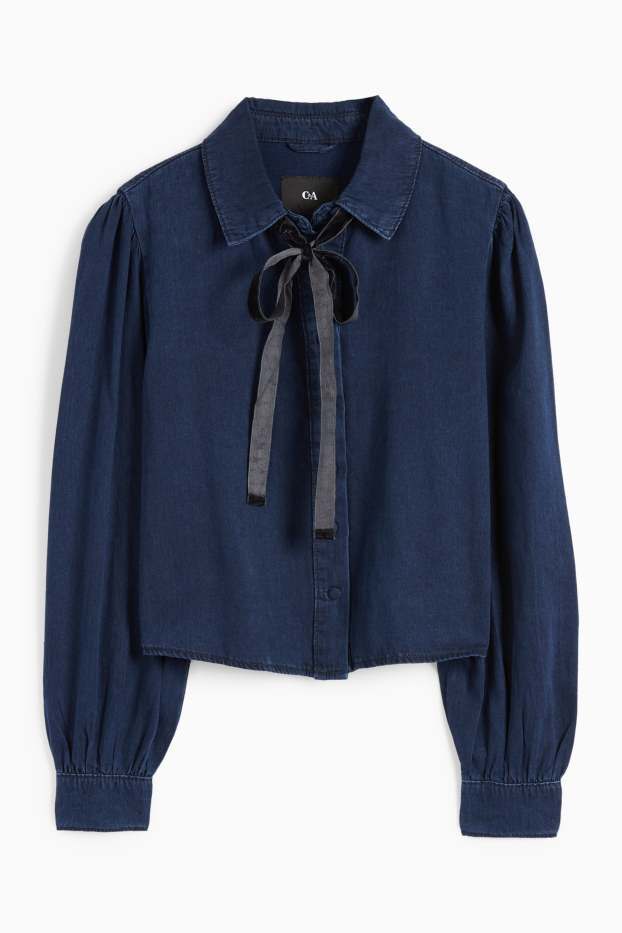 Femei - Bluză din denim - denim-albastru închis