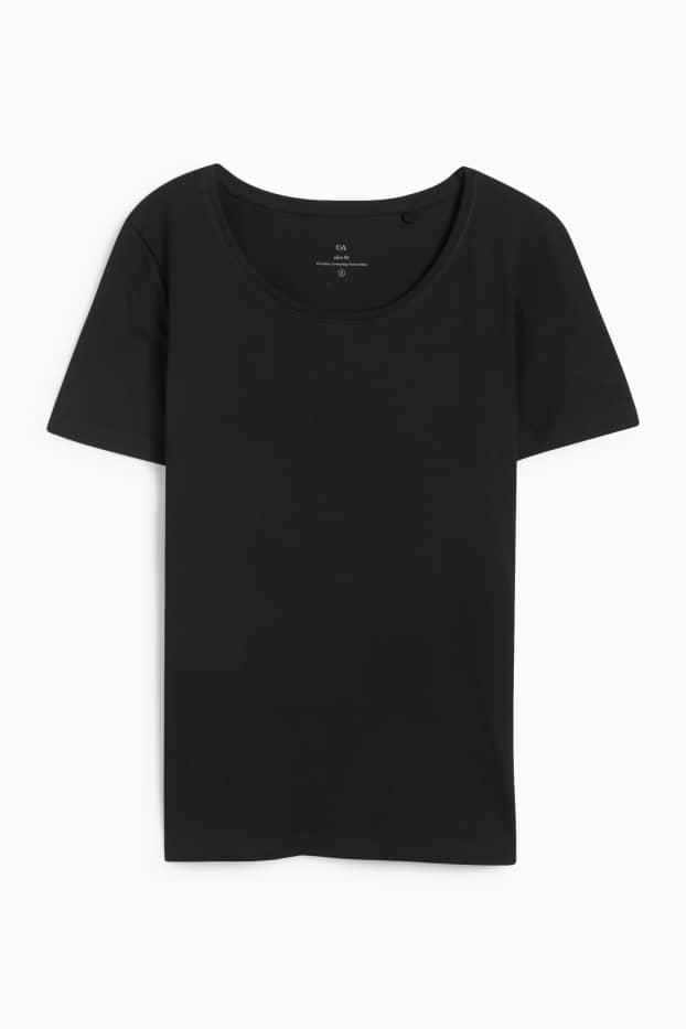 Femei - Tricou - slim fit - negru
