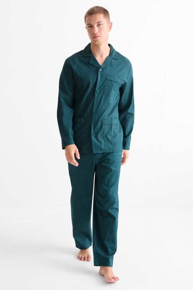 Bărbați - Pijama - cu model - verde închis