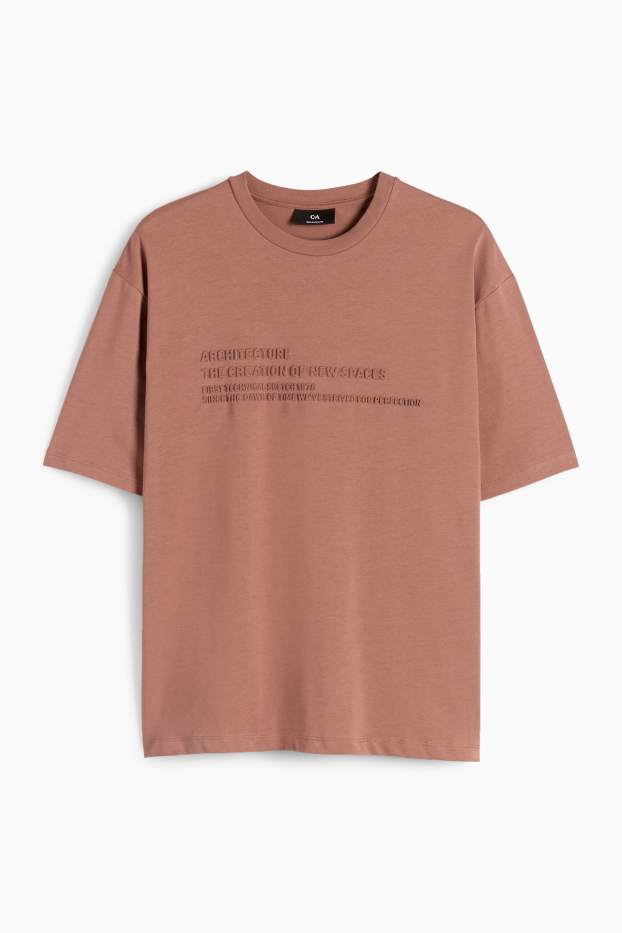 Bărbați - Tricou - relaxed fit - maro