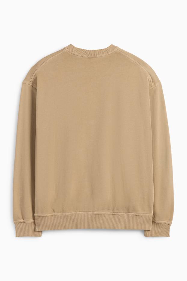 Heren - Sweatshirt - lichtbruin