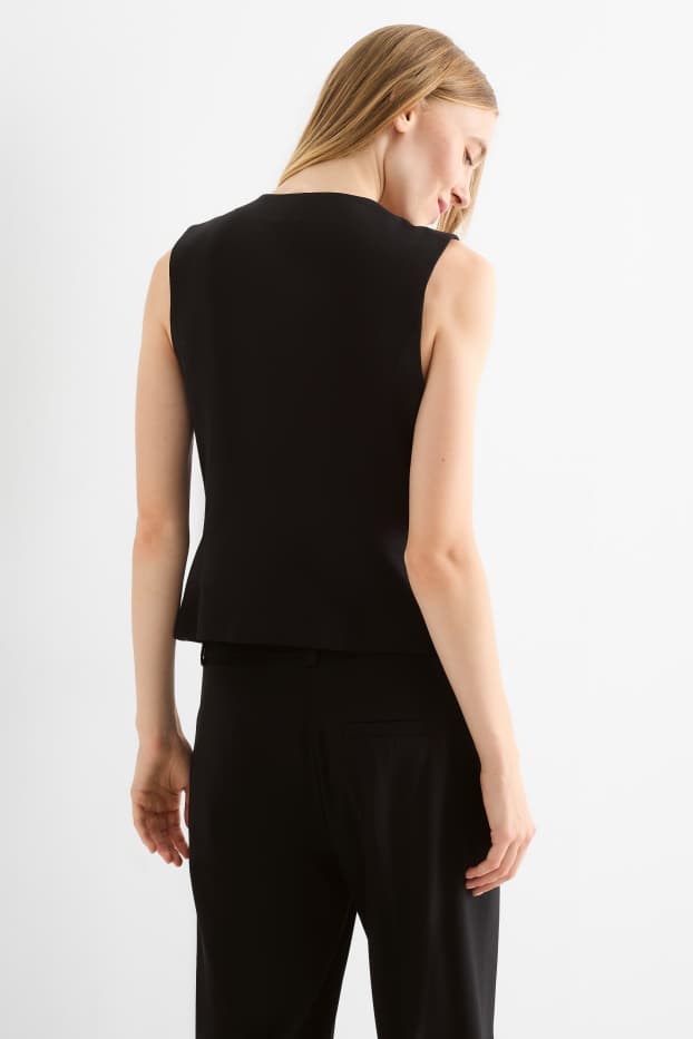 Femei - Vestă - tailored fit - negru