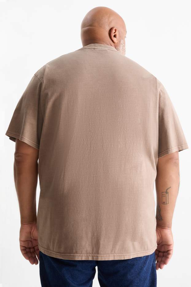 Bărbați - Tricou - relaxed fit - maro deschis