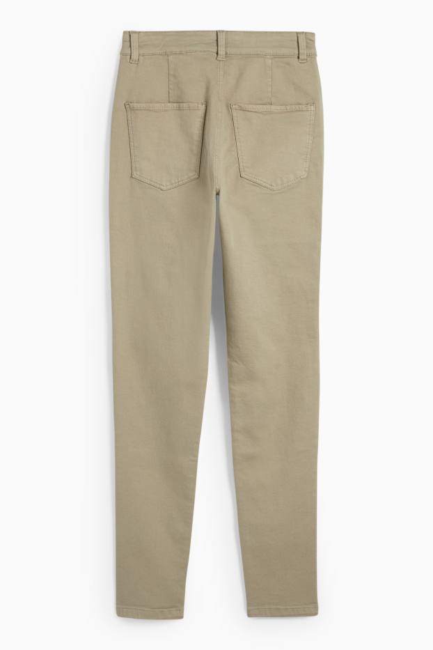 Femei - Jegging jeans - talie înaltă - bej deschis