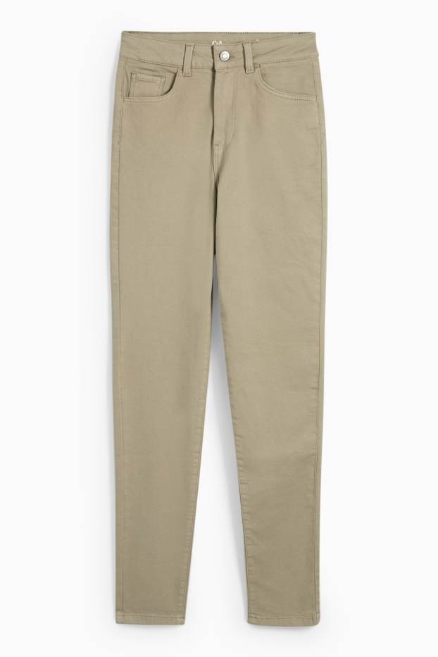 Femei - Jegging jeans - talie înaltă - bej deschis