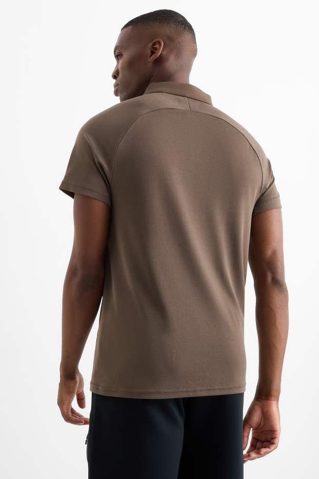 Bărbați - Tricou polo funcțional - maro